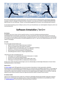 Software Entwickler / in C++