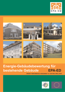 Energie-Gebäudebewertung für bestehende Gebäude EPA-ED