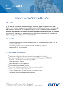 Software Entwickler/Webentwickler (m/w)