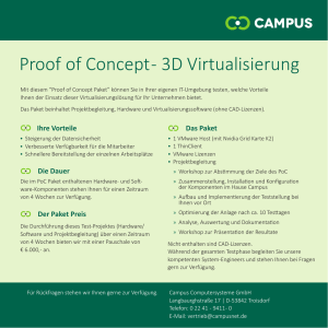 Proof of Concept - 3D Virtualisierung