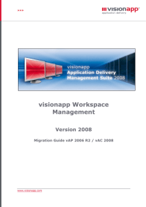 visionapp Workspace Management Version 2008