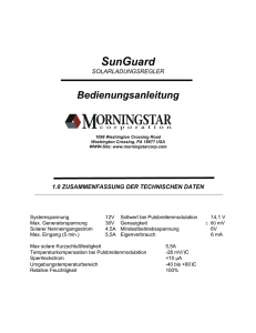 SunGuard Bedienungsanleitung