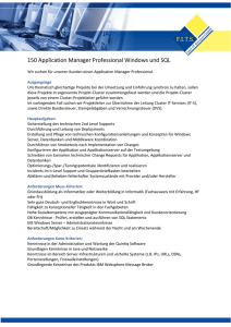 150 Application Manager Professional Windows und SQL