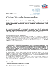 Wittenbach: Wärmeverbund erzeugt auch Strom