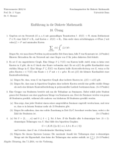 Zettel 10 - Forschungsinstitut für Diskrete Mathematik