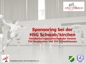 Sponsoring-Booklet - HSG Schwabkirchen