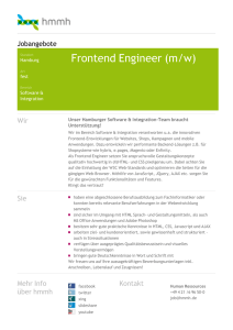 Frontend Engineer (m/w)