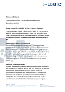 Pressemitteilung: Erster Leser-IC mit RFID, BLE und Secure Element
