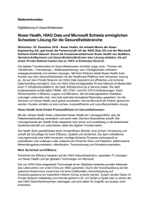 Noser Health, HIAG Data und Microsoft Schweiz ermöglichen
