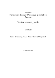 renpass Renewable Energy Pathways Simulation System Version