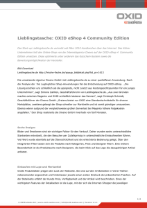 Lieblingstasche: OXID eShop 4 Community Edition