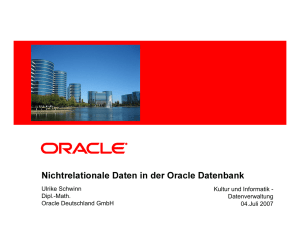 Ulrike Schwinn Dipl.-Math. Oracle Deutschland GmbH Kultur und