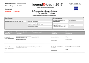 4. Regionalwettbewerb Jena 22. Februar 2017, Jena Carl Zeiss AG