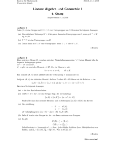 Lineare Algebra und Geometrie I