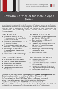 Software Entwickler für mobile Apps (w/m)