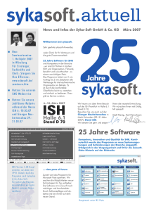 sykasoft-aktuell: 25 Jahre Software für SHK