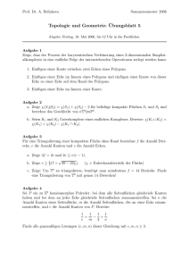 Topologie und Geometrie: ¨Ubungsblatt 5