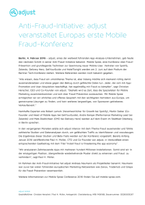 Anti-Fraud-Initiative: adjust veranstaltet Europas erste Mobile Fraud