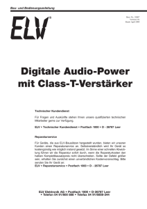Digitale Audio-Power mit Class-T-Verstärker