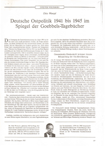Deutsche Ostpolitik 1941 bis 1945 im Spiegel der Goebbels