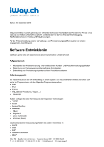 Software Entwickler/in