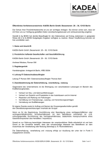 Öffentliches Verfahrensverzeichnis KADEA Berlin GmbH