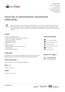 Oracle SQL für Administratoren und Entwickler