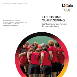 Flyer - Der Deutsche Olympische Sportbund