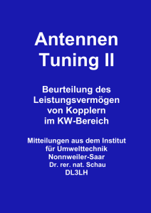 Antennen Tuning für KW II