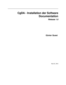 CgDA - Installation der Software Documentation