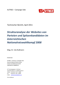 Strukturanalyse der Websites von Parteien und