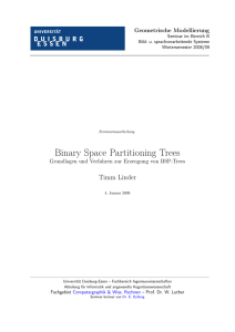 Binary Space Partitioning Trees: Grundlagen und