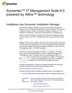 Symantec™ IT Management Suite 8.0 powered by Altiris™ technology