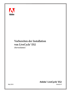 Vorbereiten der Installation von LiveCycle ES2 (Servercluster)