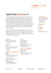 TypeScript Schulung
