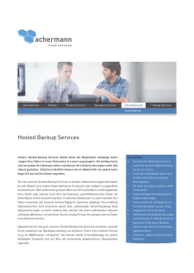 Hosted Backup Services - achermann ict