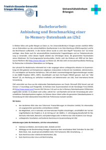BA InMemory Datenbank und i2b2 - Lehrstuhl für Medizinische