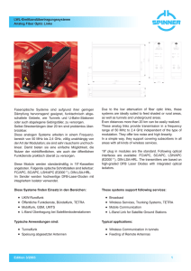 Edition 3/2003 1 LWL-Breitbandübertragungssysteme Analog Fiber
