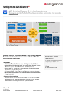 SAP Solution Manager 7.10 - Implementierung