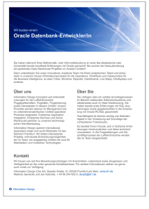 Oracle Datenbank-Entwickler/in