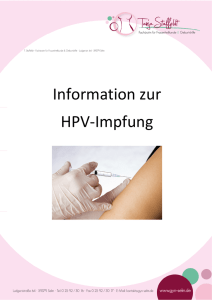 Information zur HPV-Impfung