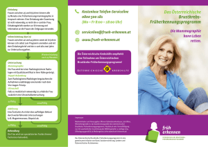 Brustkrebs Früherkennungsprogramm Folder