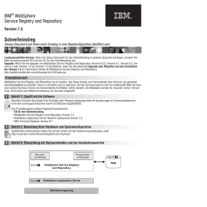 IBM WebSphere Service Registry and Repository Schnelleinstieg