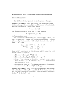 Wintersemester 2013, Einführung in die mathematische Logik