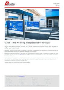 Stelen – Ihre Werbung im repräsentativen Design