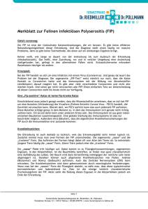 Merkblatt zur Felinen infektiösen Polyserositis (FIP)