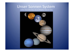 Unser Sonnen System - Sternwarte Tornesch