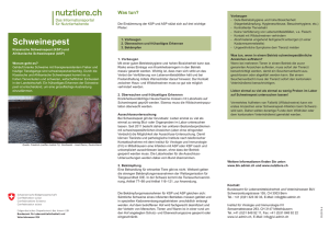 Schweinepest - Bundespublikationen