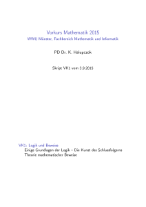 Vorkurs Mathematik 2015