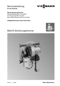 Serviceanleitung MatriX Strahlungsbrenner